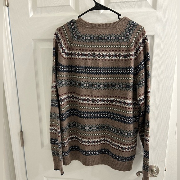 Goodthreads Men's Size m 100% Lambswool Sweater Fair Isle Pullover Winter NWOT - Picture 5 of 7